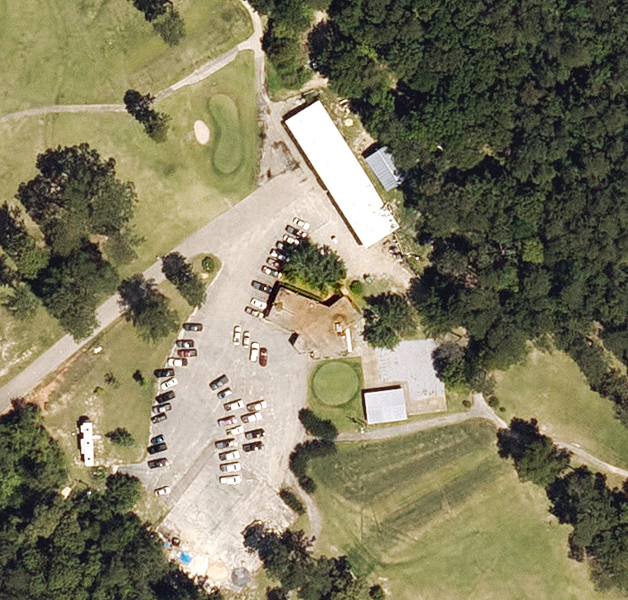 Aerial view of CAM2 Golf Club at Springview, LA, with its hole routing marked