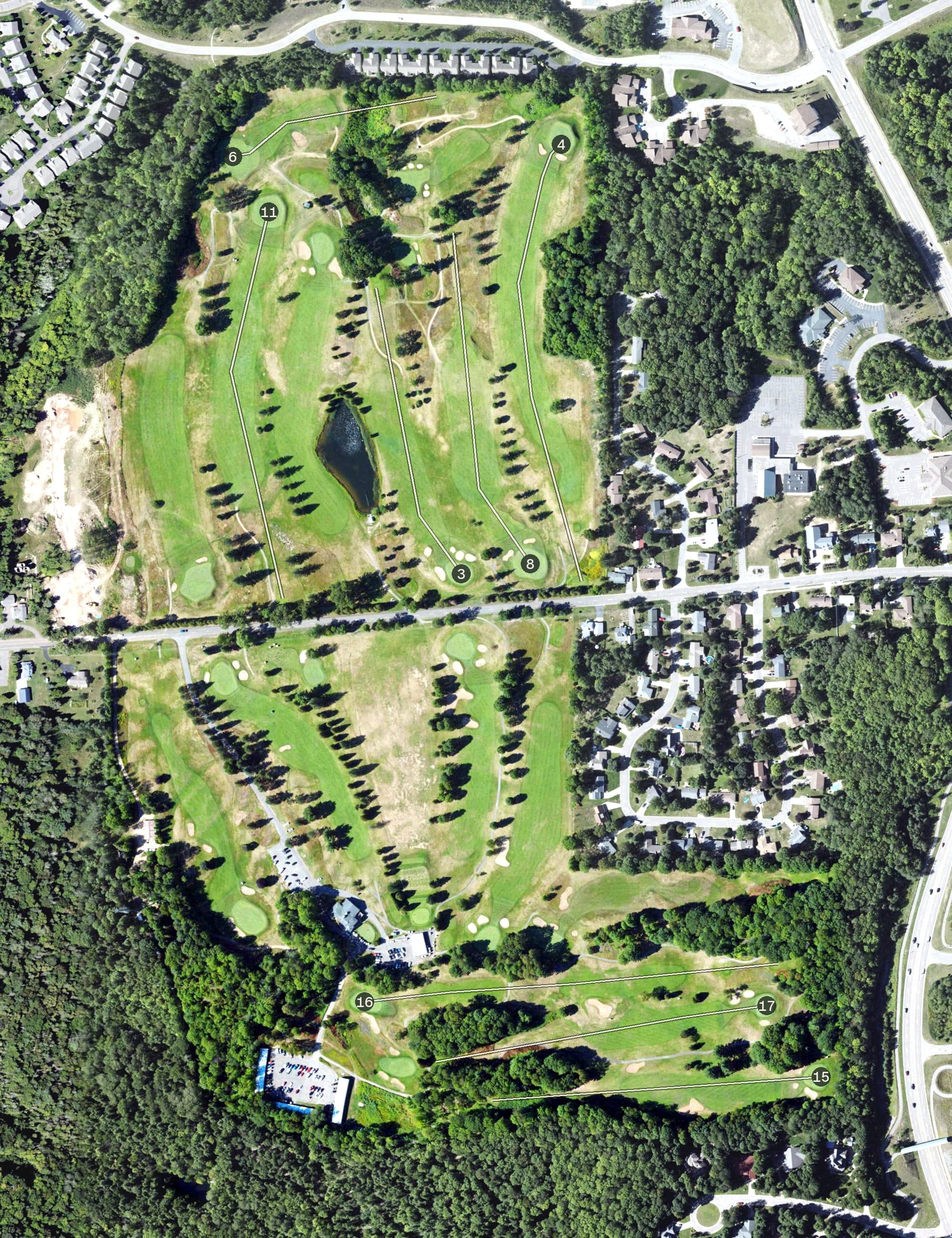 Aerial view of Marquette Golf Club