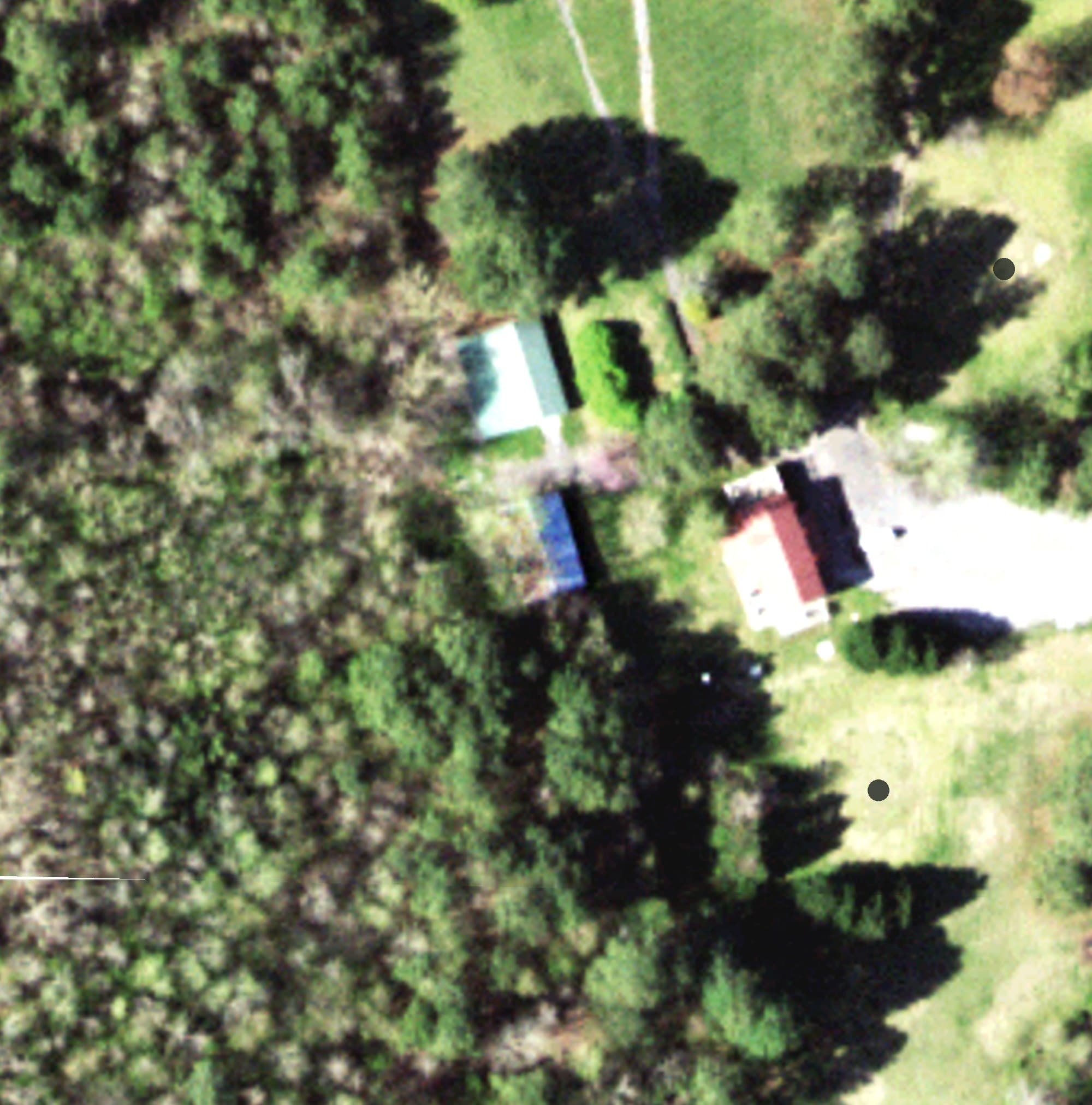 Aerial view of Lakehaven Golf and Country Club, TN, with its hole routing marked
