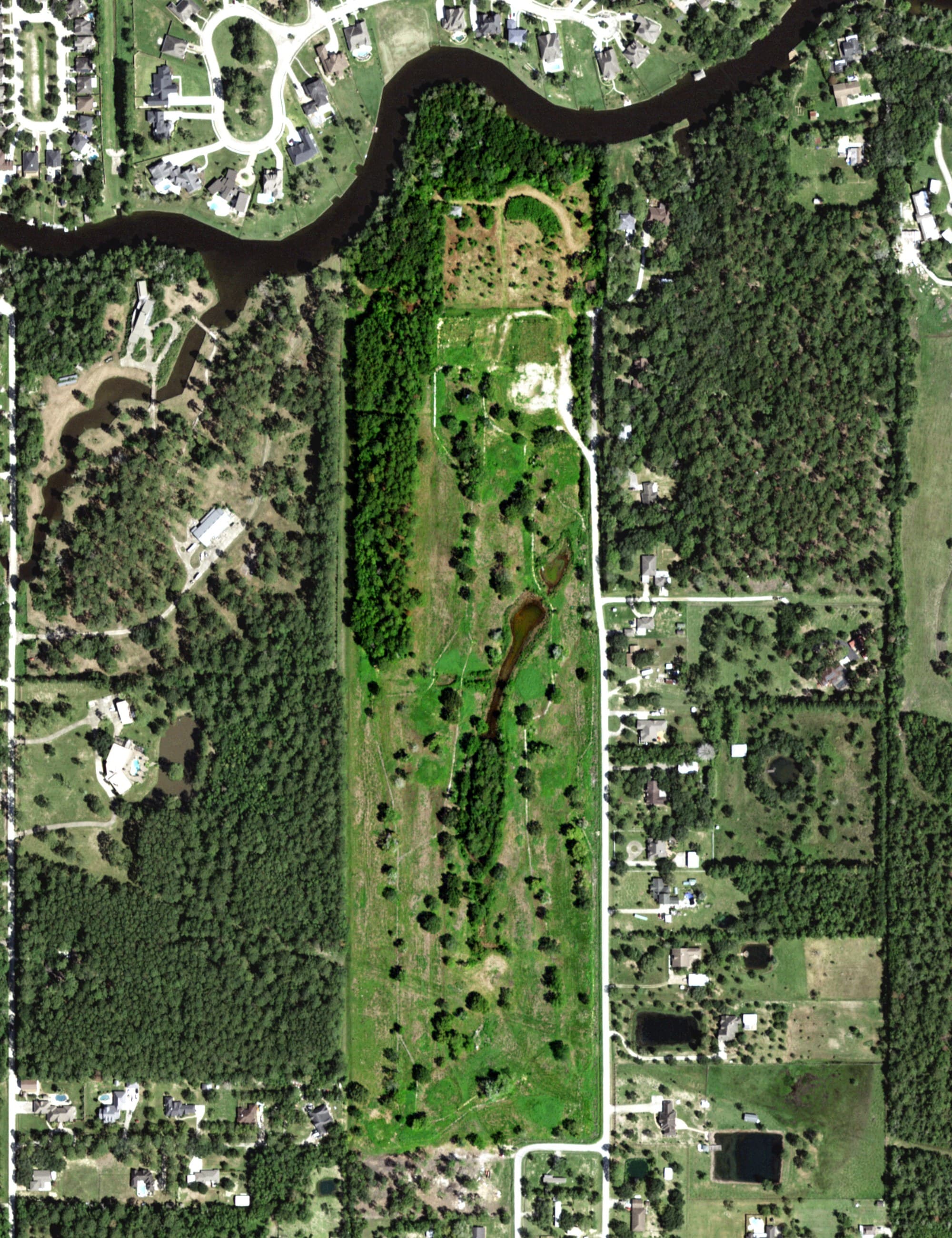 Aerial view of Chaparral Golf Club, TX, with its hole routing marked