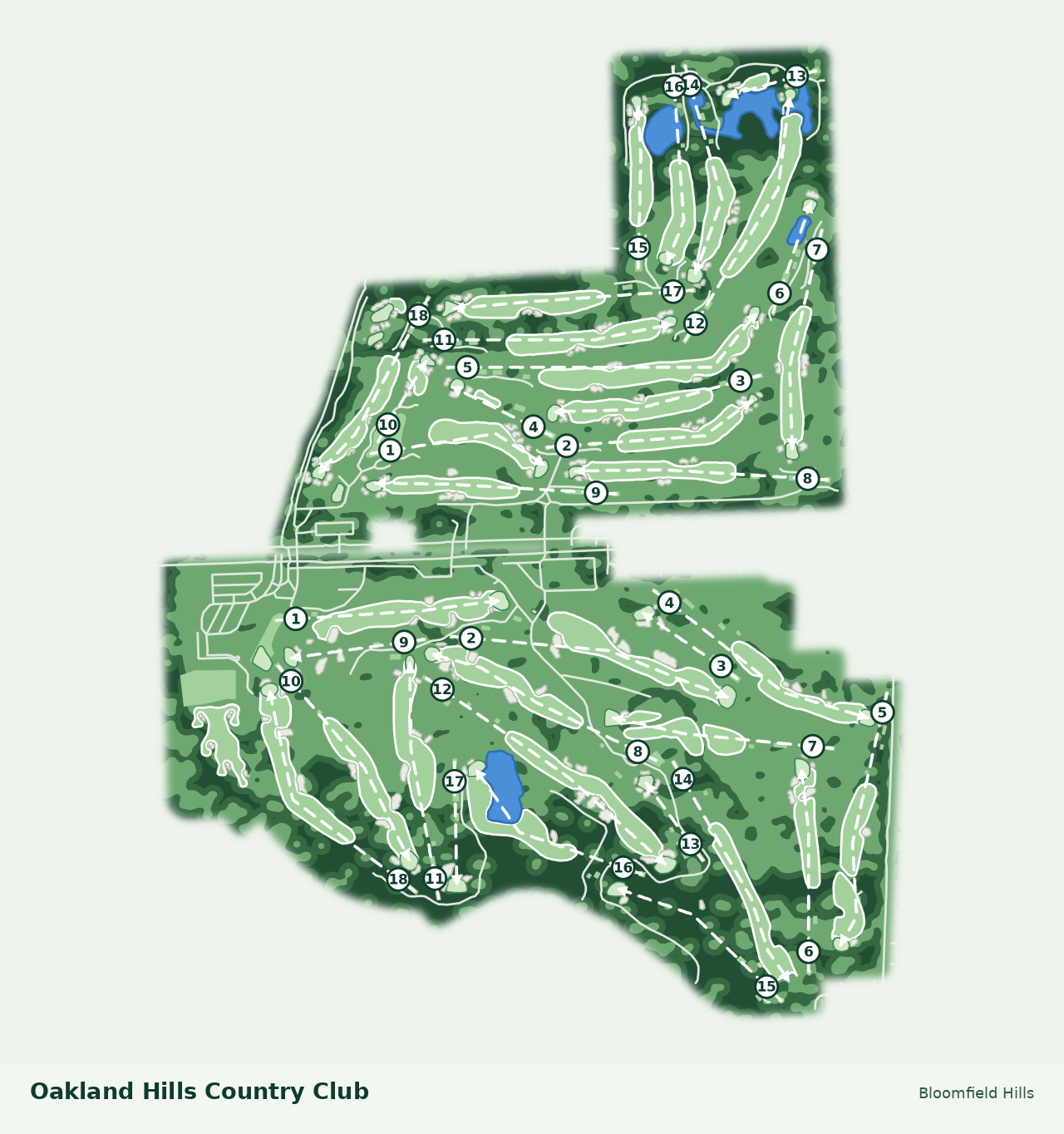 Oakland Hills Country Club course layout and scorecard